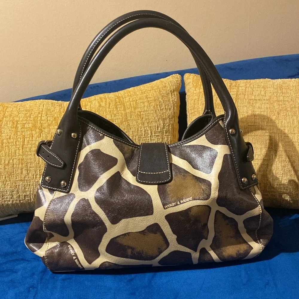 Dooney and Bourke Rare and Retired Vintage Giraffe Print Handbag and Wallet - Picture 3 of 16
